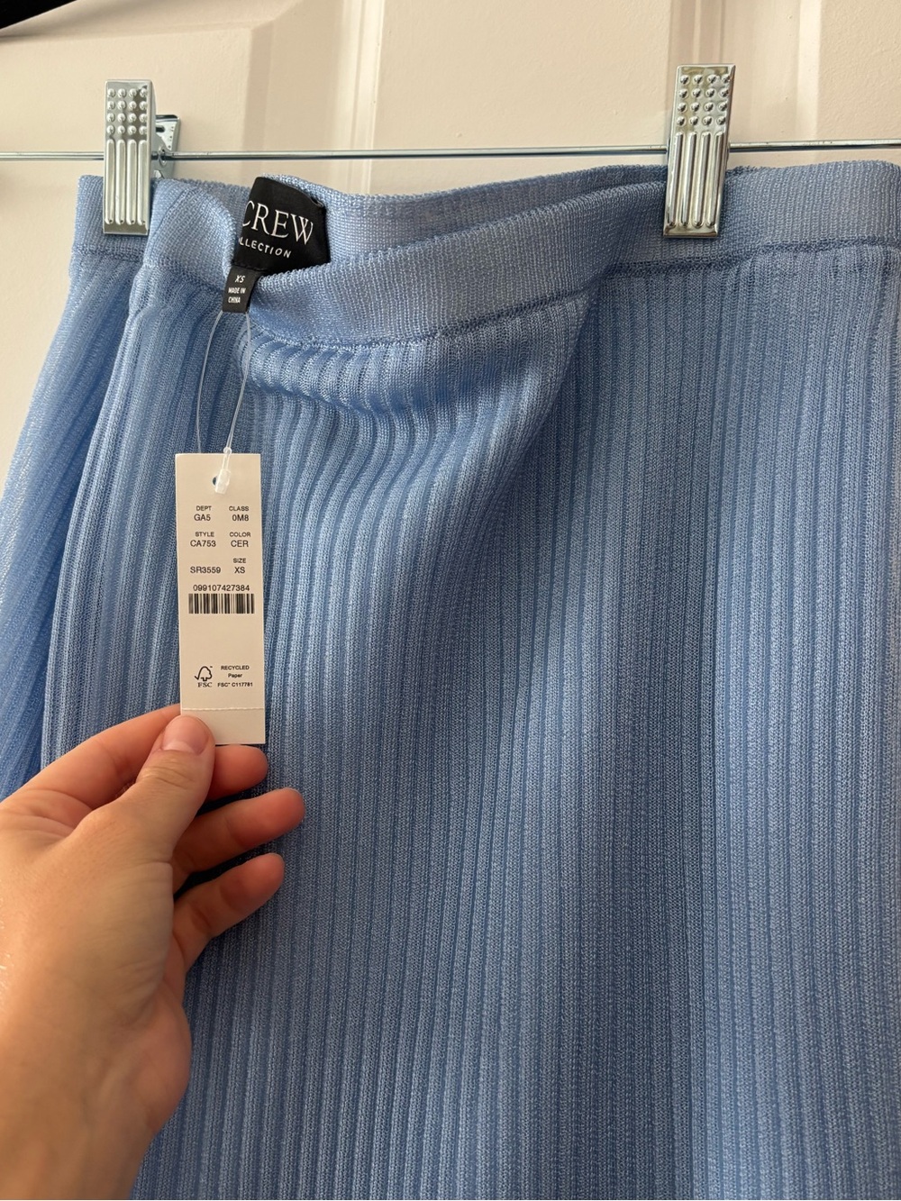 NWT J crew blue shimmer skirt